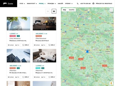 Website for Real Estate Map