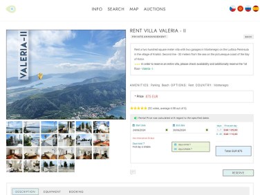 Website for sales, renting - real estate reservation module