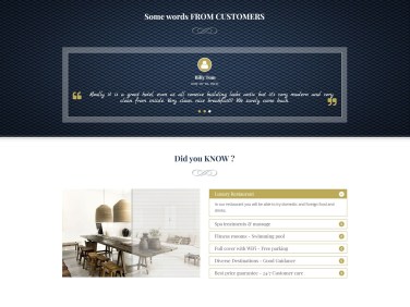 luxury hotel web-site for sale