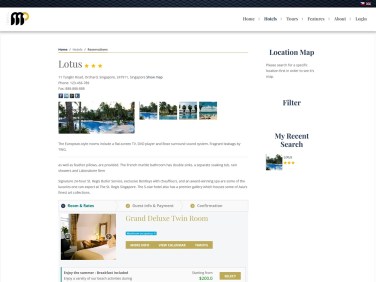 luxury hotel web-site for sale