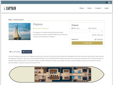 Website Yacht and regatta booking system