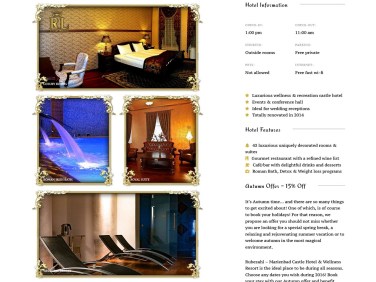 luxury hotel web-site for sale