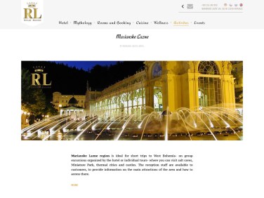 luxury hotel web-site for sale