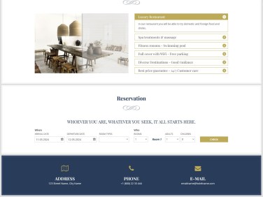 luxury hotel web-site for sale