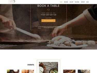 Website for Restaurant full menu